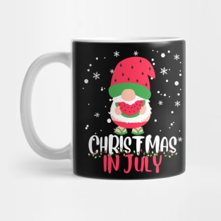 Funny Christmas in July Watermelon Xmas Tree Santa Summer Mug